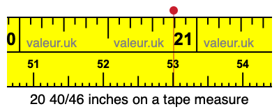 20 40/46 inches on a tape measure