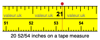 20 52/54 inches on a tape measure