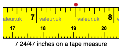 7 24/47 inches on a tape measure