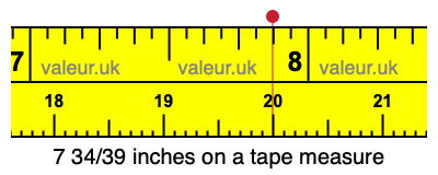 7 34/39 inches on a tape measure