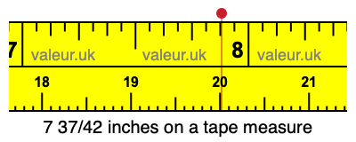 7 37/42 inches on a tape measure