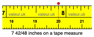 7 42/48 inches on a tape measure