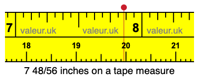 7 48/56 inches on a tape measure