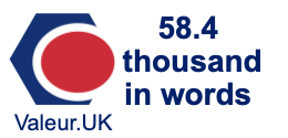 58.4 thousand in words 58.4 thousand in words