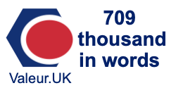 709 thousand in words
