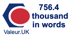 756.4 thousand in words 756.4 thousand in words