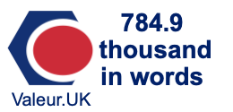 784.9 thousand in words 784.9 thousand in words
