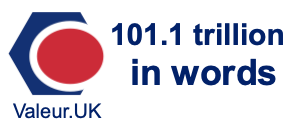101.1 trillion in words 101.1 trillion in words