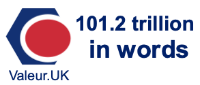 101.2 trillion in words 101.2 trillion in words