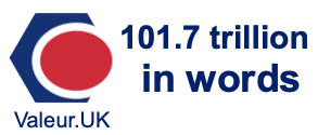 101.7 trillion in words 101.7 trillion in words