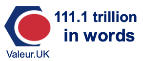 111.1 trillion in words 111.1 trillion in words