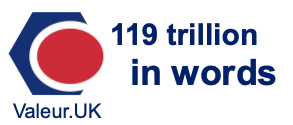 119 trillion in words