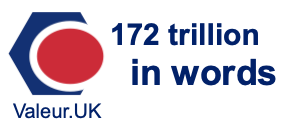 172 trillion in words 172 trillion in words
