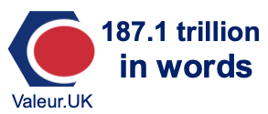 187.1 trillion in words 187.1 trillion in words