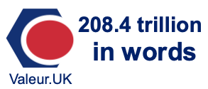 208.4 trillion in words 208.4 trillion in words