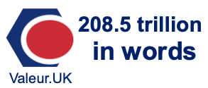 208.5 trillion in words 208.5 trillion in words