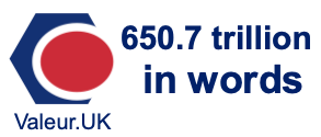 650.7 trillion in words 650.7 trillion in words