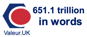 651.1 trillion in words
