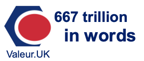 667 trillion in words