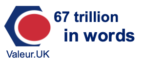 67 trillion in words 67 trillion in words